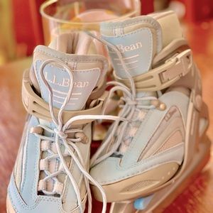 Like New! GUC LL Bean Ice Skates, adjustable size 11-13